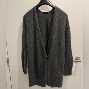 The Row Gray Cashmere Cardigan